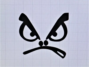 Bad Boy Angry Face Vinyl Die-Cut Car Truck Window Decal-24 Colors - Picture 1 of 3