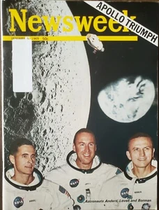 Apollo Triumph HISTORIC Newsweek January 6 1969 Astronauts Anders Lovell Borman - Picture 1 of 4