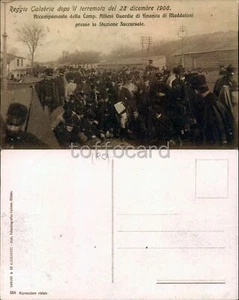REGGIO CALABRIA CITTA'-TERREMOTO 1908-ACCAMPAMENTO GUARDIA DI FINANZA-C38-11 - Picture 1 of 1