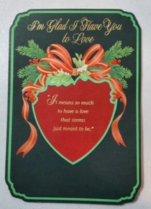 Guirnalda de cinta de corazón de tarjeta de San Valentín vintage de Ambassador - Imagen 1 de 8