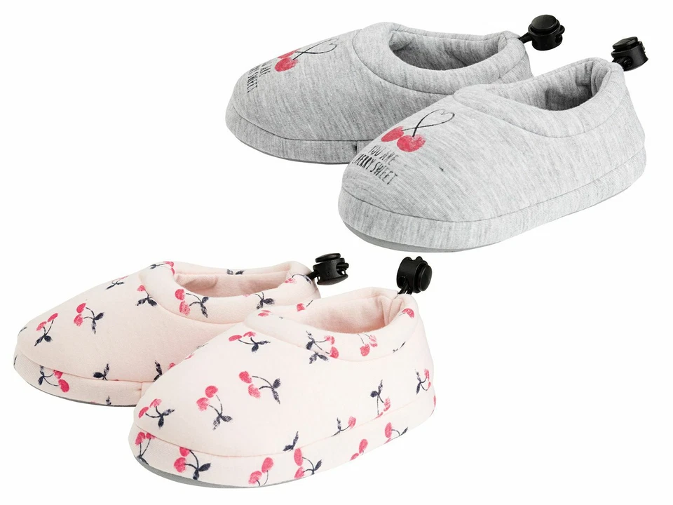 LUPILU Hausschuhe Kleinkinder Mädchen weiches Futter praktischer Gummizug Schuhe