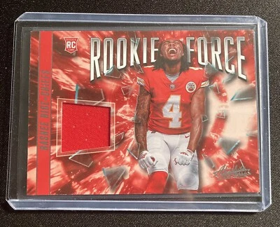 2023 Panini Absolute Football Rashee Rice Rookie Force Patch Chiefs #RF-17 RC - Image 1 of 2