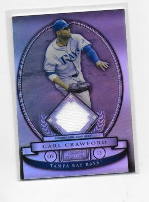 2008 Bowman Sterling Refractor /199 Carl Crawford #BS-CC FREE SHIPPING - Image 1 of 2