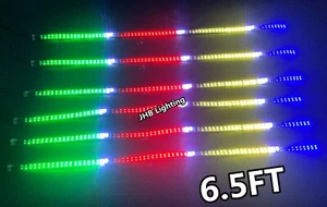 6PCS 6.5FT DOUBLE ROW Remote+Bluetooth CHASING LED Boat Tucks Strips Lights KIT - Bild 1 von 22