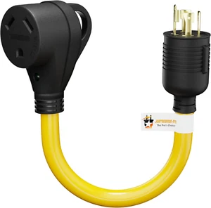 30A240V Twist Lock Male to 120V TT30 Female Adapter, RV Power Cord with LED - Picture 1 of 12