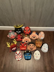 Japanese 15* Wearable Size Hanya Demon Masks , Ebisu Original Japan Mask. - Picture 1 of 5
