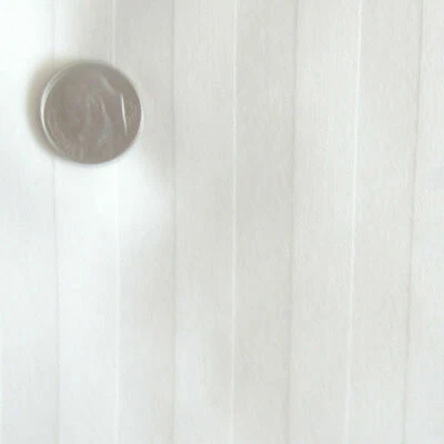 SUPERIOR WIDE POPLIN COTTON HOTEL GRADE BEDDING SHEET FABRIC WHITE STRIPE 100"W - Image 1 of 4
