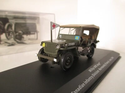 JEEP WILLYS MB MILITAIRE  3RD CANADIAN INFANTERIE AMBULANCE JUNE 1944 NB  1/43 - Photo 1/4