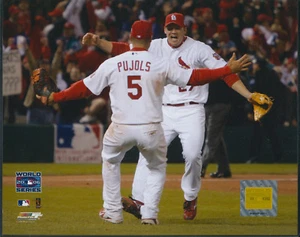 Albert Pujols & Rolen World Series St. Louis Cardinals 8x10 Photo With Toploader - Picture 1 of 1