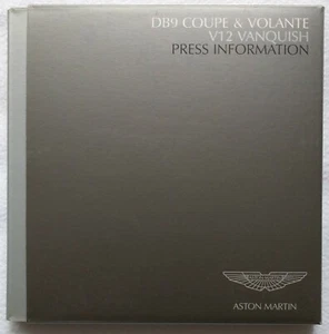 Aston Martin 2004 DB9 Coupe & Volante V12 Vanquish DVD-ROM Press Kit - Picture 1 of 7