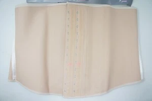 Ann Michell Faja 46/3XL Classic Waist Trainer - Beige Latex Long Torso Cincher - Picture 1 of 4