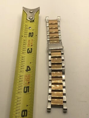 Piezas de reloj Michael Kors eslabones correa parcial cierre oro rosa 2 tonos 18 mm PJ384 Foto 1 de 4