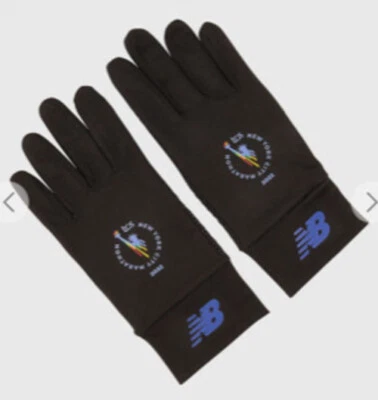 NYC New York Marathon New Balance Running Gloves Black Large L - Image 1 of 4