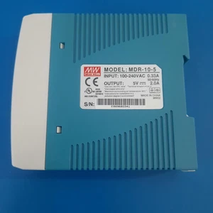 Mean Well MDR-10-5 Alimentatore industriale DIN Rail 5V 2A 10W NUOVO - Foto 1 di 3