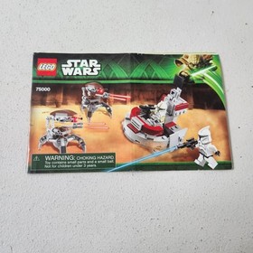 LEGO STAR WARS 75000 Clone Troopers vs. Droidekas Instruction Manual Only