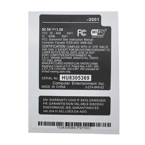 Replacement Sticker Label Set for PlayStation Portable PSP 3001 - Picture 1 of 1