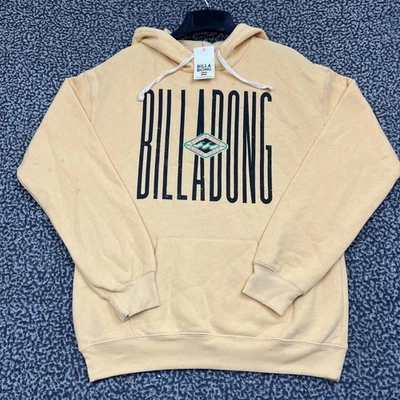 Billabong толстовка с капюшоном женщин средний желтый пуловер на шнурке длинным рукавом карман новый - Изображение 1 из 4