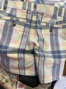 Janie and Jack Jungen 3 T rosa und weiß karierte Shorts neu mit Etikett - Bild 1 von 3