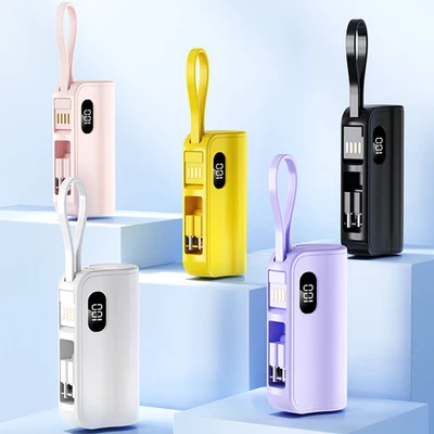 Power Bank 10000mAh USB-C 5000mAh Mini Portatile Batteria Esterna Ricarica Rapida - Immagine 1 di 4