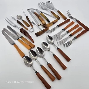 Juego y utensilios de anfitriona de baquelita - Imagen 1 de 21