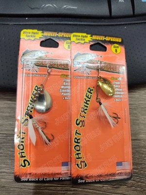 Bajo de trucha Joe's Flies Short Strike talla 8 blanco Miller #163 (lote de 2) Foto 1 de 3