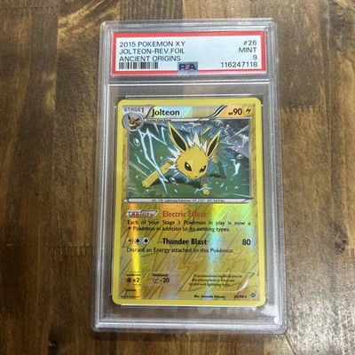 Graded PSA 9 2015 Pokemon X Y Jolteon Rev Foil Ancient Origins #26 - Image 1 of 2