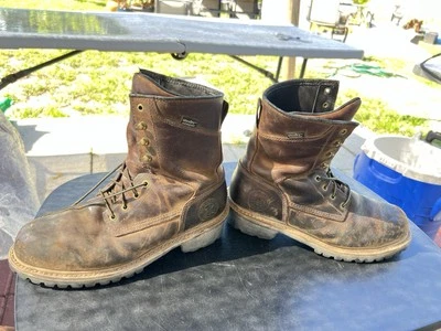 Irish Setter Mesabi 8" Waterproof Steel-Toe Logger Work Boot Brown Size 10 E2 - Image 1 of 4