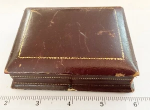 Antique Leather Jewelry Box - Picture 1 of 5