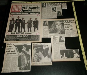 ALICE COOPER  Vintage 7pc UK Newspaper Clippings 1973 Billion Dollar Horror #2 - Picture 1 of 2