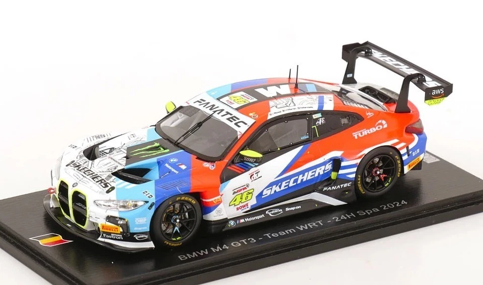 Spark SB799 1/43 BMW M4 GT3 No.46 Team WRT 24H Spa 2024 Model Car Limited