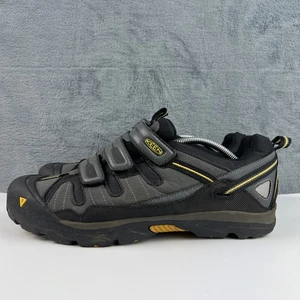 Keen Springwater Cycling Bike Shoes Gray Yellow Hook and Loop Size US 13 EU 47 - Picture 1 of 23
