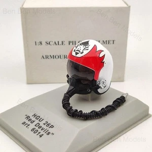 CDC Armour 1:8 Scale Pilot Helmet HGU 26P Red Devils #6014 Diecast Model - Picture 1 of 6