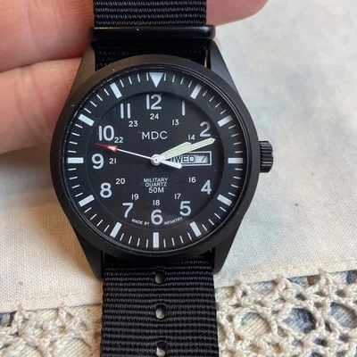 MDC Infantry Men's Minimalist Watch Black Nylon Band - image 1 of 4