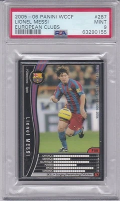 PSA9 2005-06 PANINI WCCF #287 LIONEL MESSI RC ROOKIE - Image 1 of 2