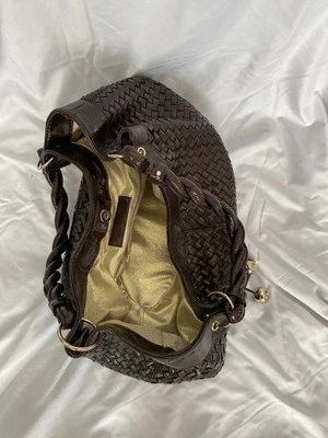 Cartera marrón tejida Loeffler Randall Foto 1 de 4