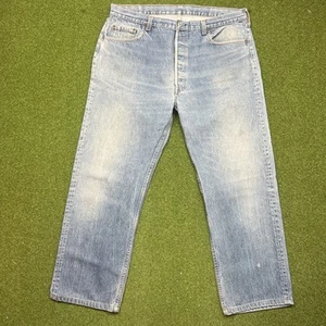 Vintage 90s Levi’s 501xx Made in USA Denim Straight Leg Jeans Size 38 - Picture 1 of 24
