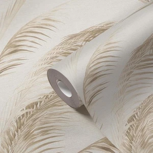 AS Creation Michalsky Palmblatt Metallic Blätter Tapete Creme Beige 39980-1 - Bild 1 von 6