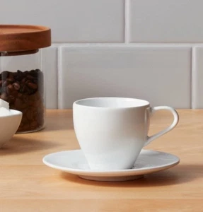Set tazze espresso porcellana bianca 1 soglia nuove 3,4 oz - Foto 1 di 5
