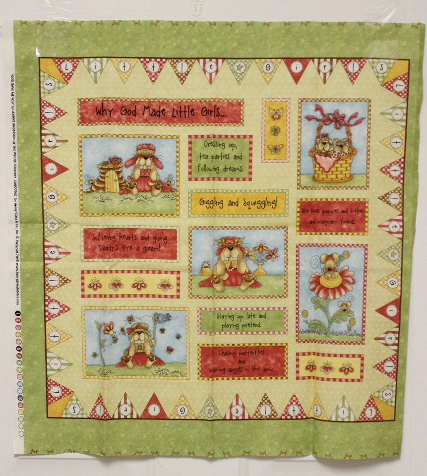 God Gave Me You Girl Fabric by Henry Glass  Fat Quarter - Image 1 of 1