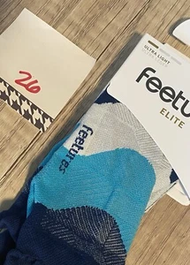 Feetures Elite Ultra Light Cushion No Show MEDIUM Blue - Picture 1 of 1