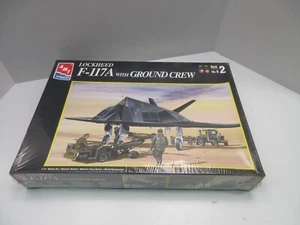 AMT F-117A with ground crew Vintage Model kit 1/72 scale 30071 sealed box - Picture 1 of 3
