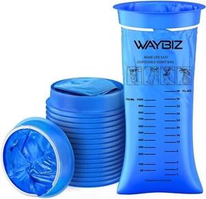 Erbrechen Beutel 16 Stück 1000 ml nicht transparent Einweg Barf Beutel Überwurf & Eme... - Bild 1 von 7