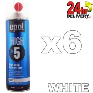 U-Pol HIGH5 1K gebrauchsfertig WEISS hochgebaute Farbgrundierung 450ml 6 Dosen Upol - Bild 1 von 1