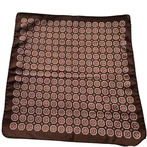 Vintage Beau Brummell Pocket Square Italy Handkerchief 17” Square Polyester EUC - Picture 1 of 5