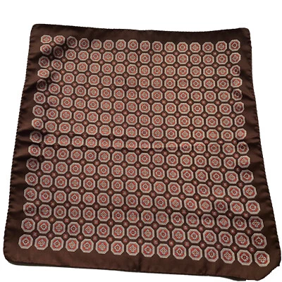 Vintage Beau Brummell Pocket Square Italy Handkerchief 17” Square Polyester EUC - Image 1 of 4