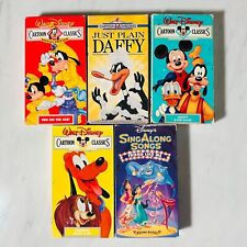 VHS - Lot of 5 - Disney - Cartoon Classics - Sing Along Songs 11 Aladdin - Daffy