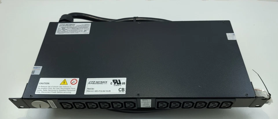 NETRACK HM-PDU-6 Server IT Rack Mount Power Distribution PDU-H-1-IEC-F12-X4-Y2-Z - Image 1 of 4