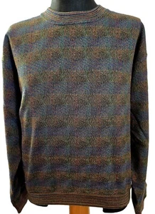 JHANE BARNES Vintage- Wearable Art Mosaic Masterpiece- Light Pullover Sweater-XL - Picture 1 of 10