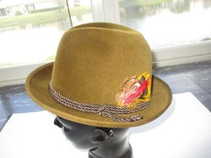 Dunley Fur Felt FEDORA - Canada Greenish Bronze NO FADING NO DAMAGE - Picture 1 of 16