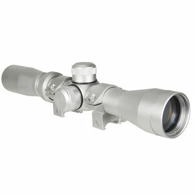 FIELDSPORT 2-7x32mm Scout Scope Long Eye Relief, Duplex + Rings & Lens Cap Silver Anodized